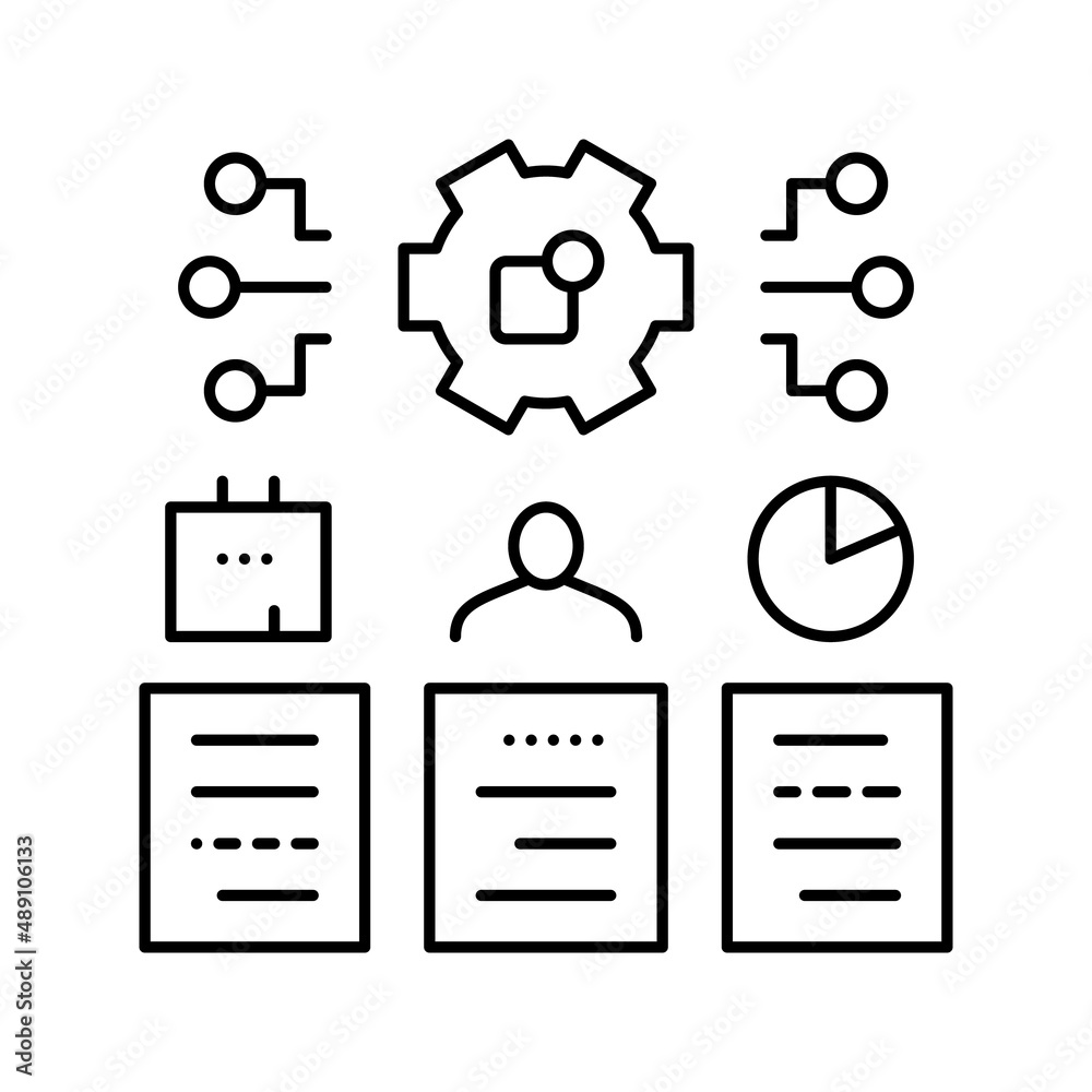 management tasks line icon vector illustration management tasks line icon vector illustration