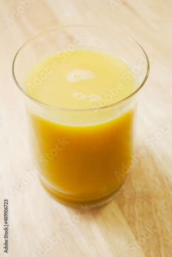 An Ice-Cold Glass of Healthy Orange Juice