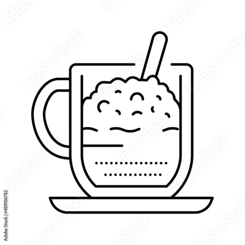 cappuccino coffee line icon vector illustration