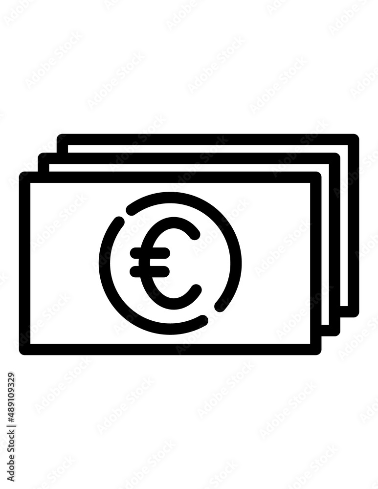 Currency Euro Money Flat Icon Isolated On White Background Currency Euro Money Flat Icon Isolated On White Background