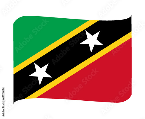 Free Download Saint Kitts and Nevis Flag National North America Emblem Ribbon Icon Vector Illustration Abstract Design Element - GFXLoad