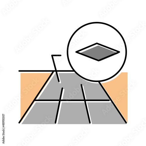 concrete slabs road color icon vector illustration