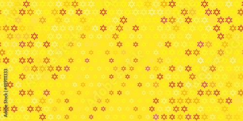 Dark multicolor vector backdrop with virus symbols.
