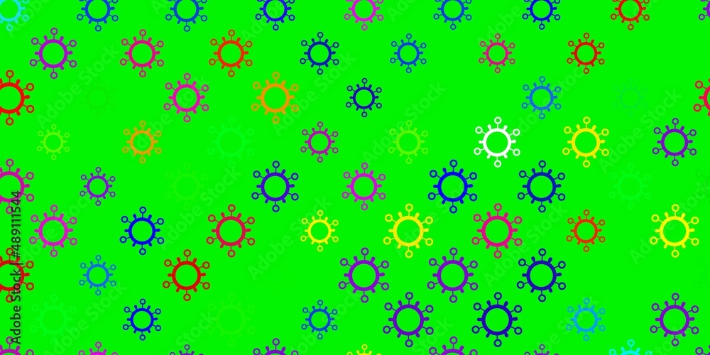 Dark pink, green vector texture with disease symbols. Dark pink, green vector texture with disease symbols.