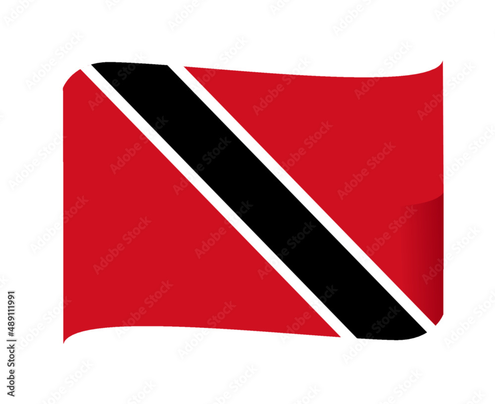 Trinidad and Tobago Flag National North America Emblem Ribbon Icon Vector Illustration Abstract Design Element Trinidad and Tobago Flag National North America Emblem Ribbon Icon Vector Illustration Abstract Design Element