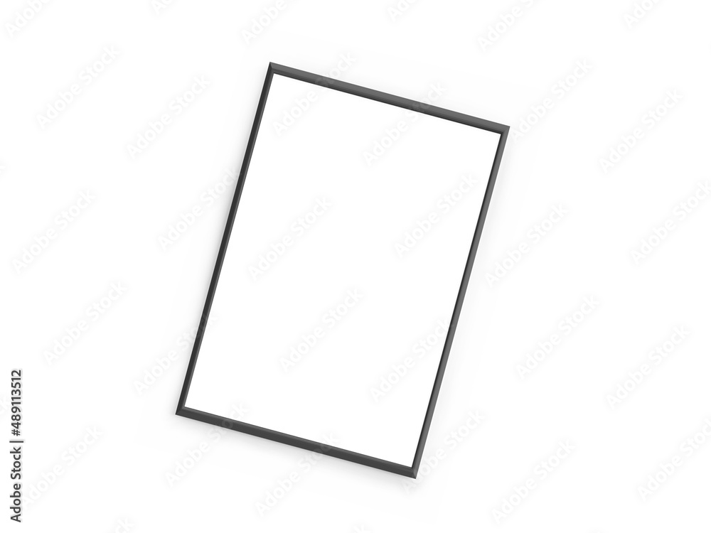 Portrait Poster 3D Illustration Mockup Scene Portrait Poster 3D Illustration Mockup Scene