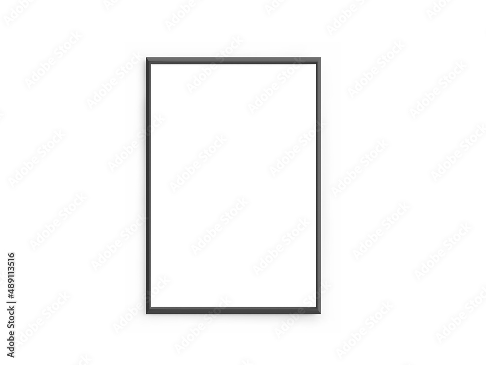 Portrait Poster 3D Illustration Mockup Scene Portrait Poster 3D Illustration Mockup Scene
