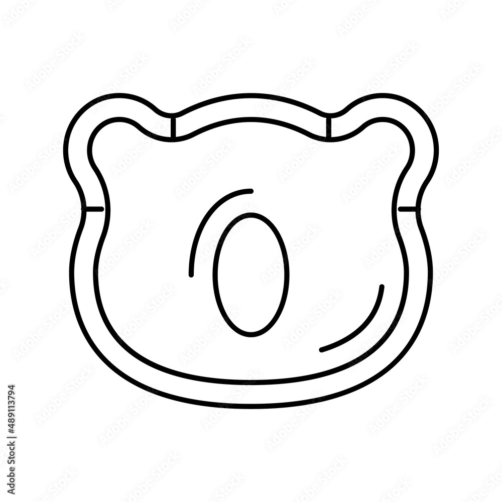 baby pillow line icon vector illustration baby pillow line icon vector illustration