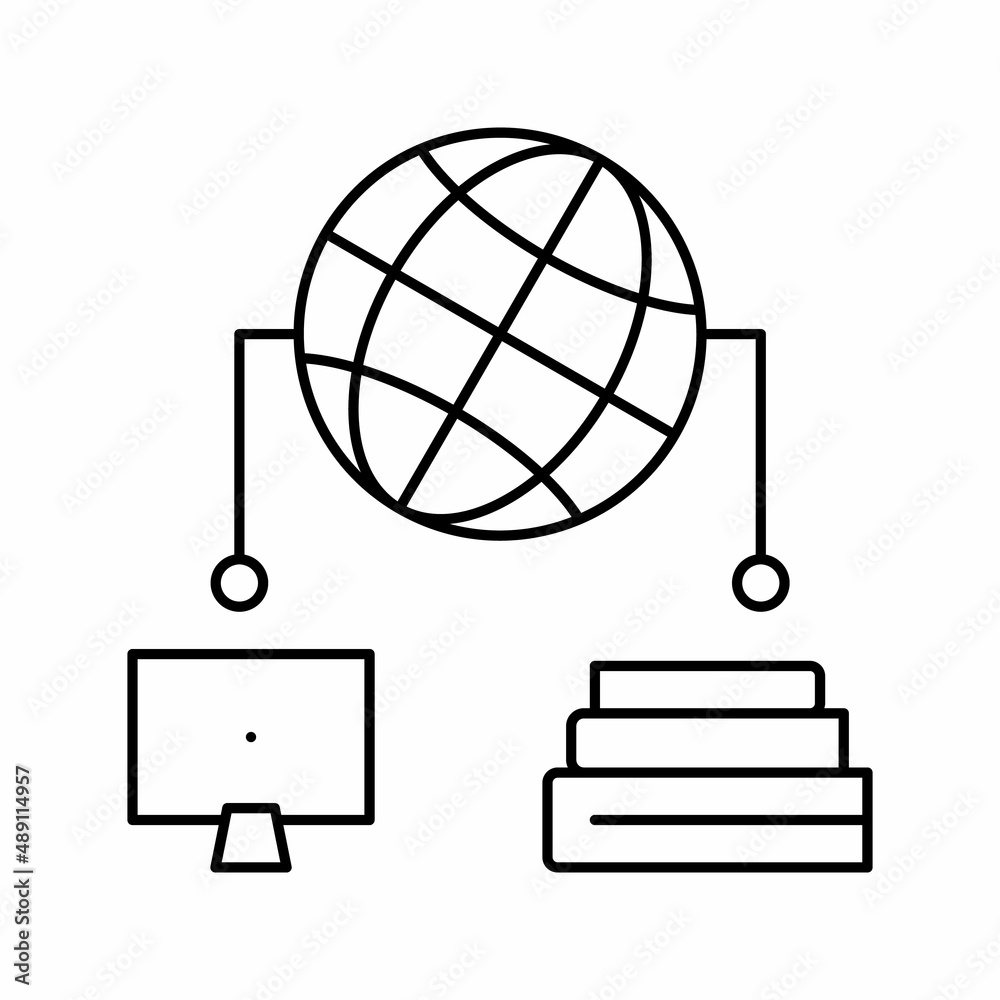 online education line icon vector illustration online education line icon vector illustration