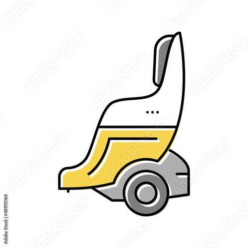 gyroscooter with seat color icon vector illustration