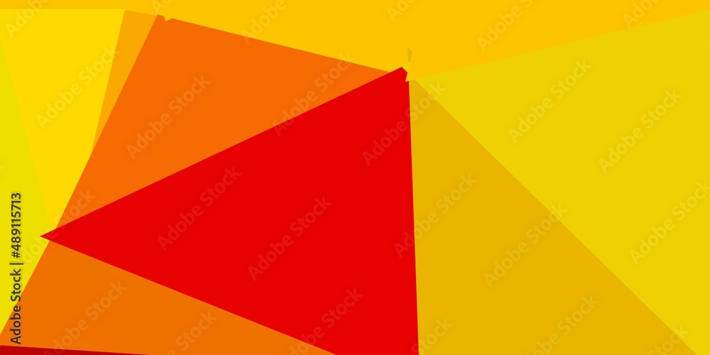Light green, red vector poly triangle layout.