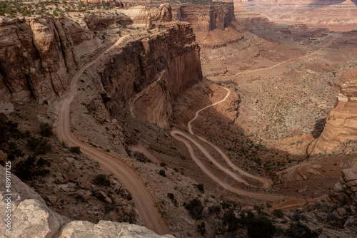 Winding Hairpin Curves On Shafter Trail Road photo