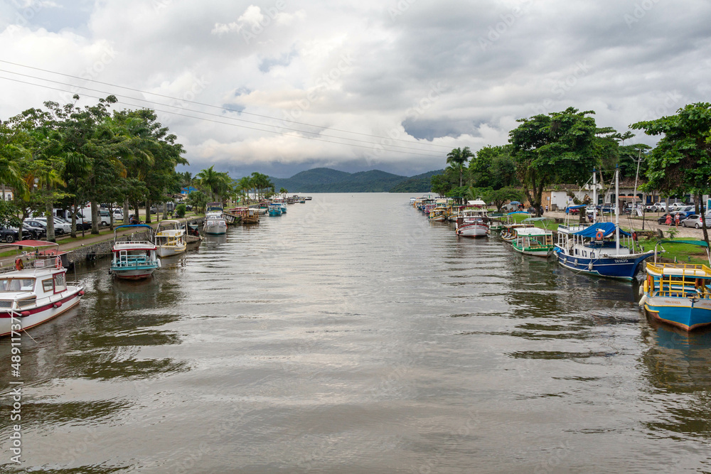 Paraty boats on the river