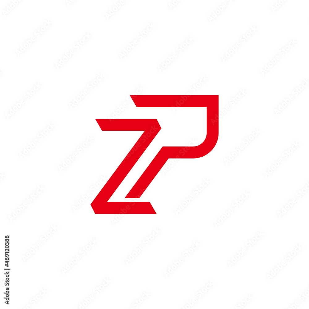 letters zp zap fast motion simple geometric logo vector letters zp zap fast motion simple geometric logo vector