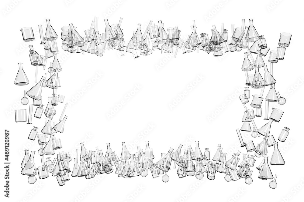 Obraz premium 3DCG実験道具のフレーム