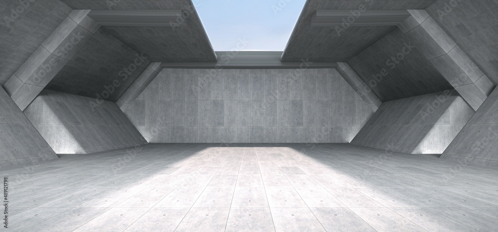 Advanced background High end scenario concrete wall 3D rendering booth Exhibition hall technology Advanced background High end scenario concrete wall 3D rendering booth Exhibition hall technology