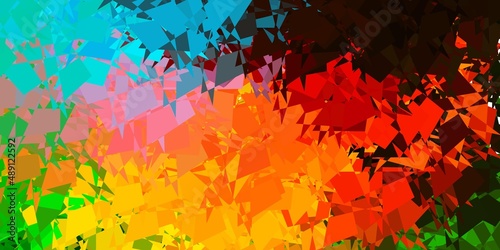 Light multicolor vector backdrop with chaotic shapes.