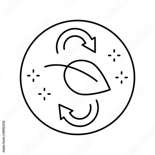 ecology planet line icon vector illustration