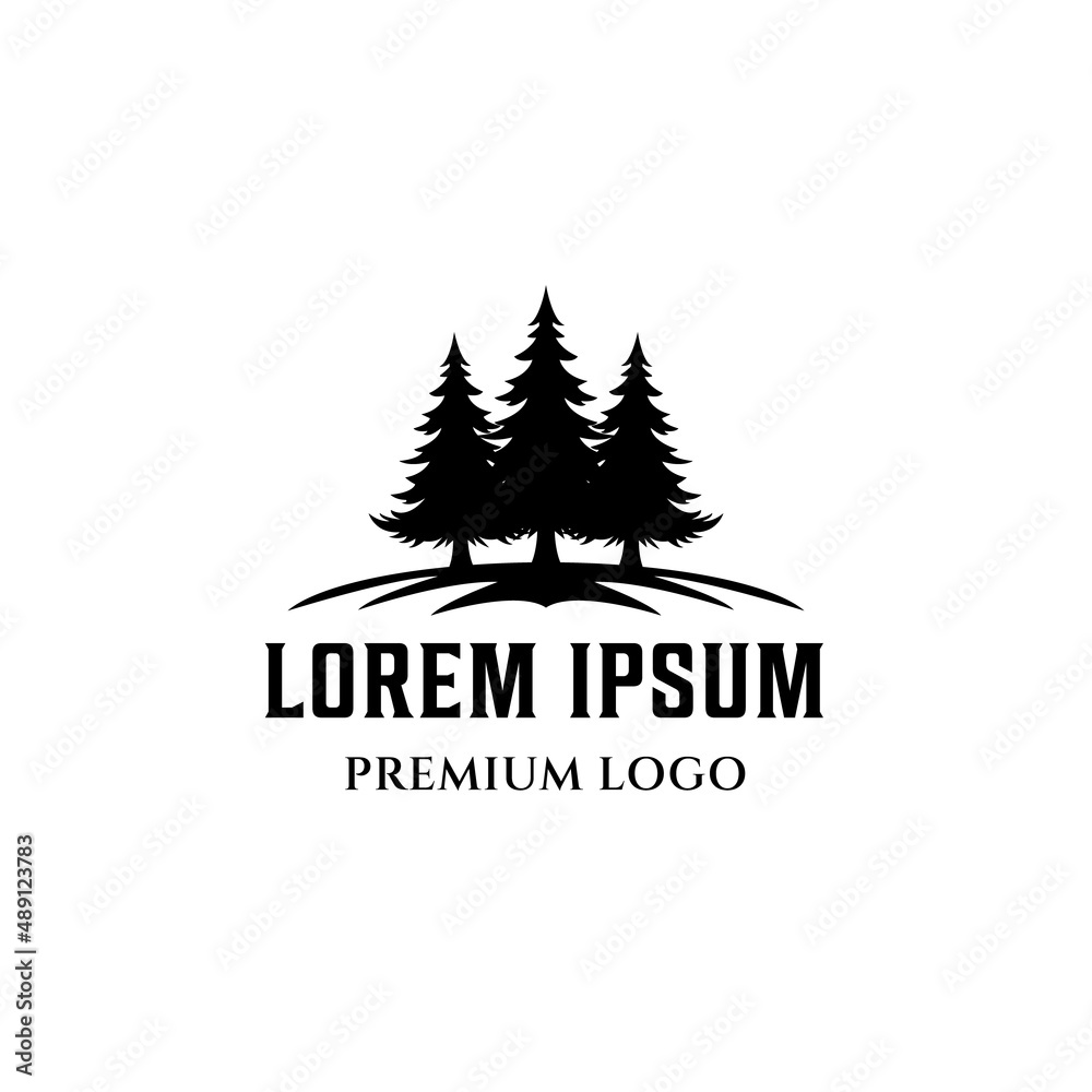 Fototapeta premium tree paradise creative minimalist logo vector illustration design vintage
