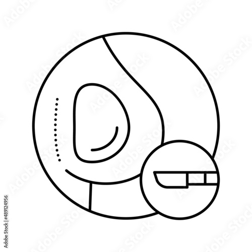 implant surgery line icon vector illustration photo