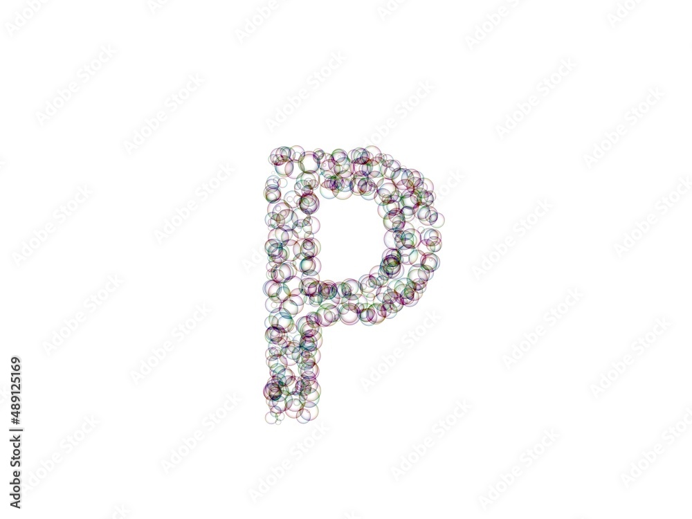 Bubble Themed Font Letter P Bubble Themed Font Letter P