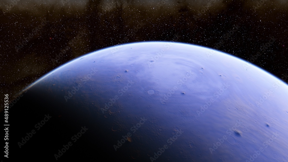 planet suitable for colonization, earth-like planet in far space, planets background 3d render