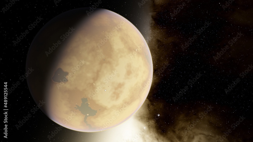 planet suitable for colonization, earth-like planet in far space, planets background 3d render planet suitable for colonization, earth-like planet in far space, planets background 3d render