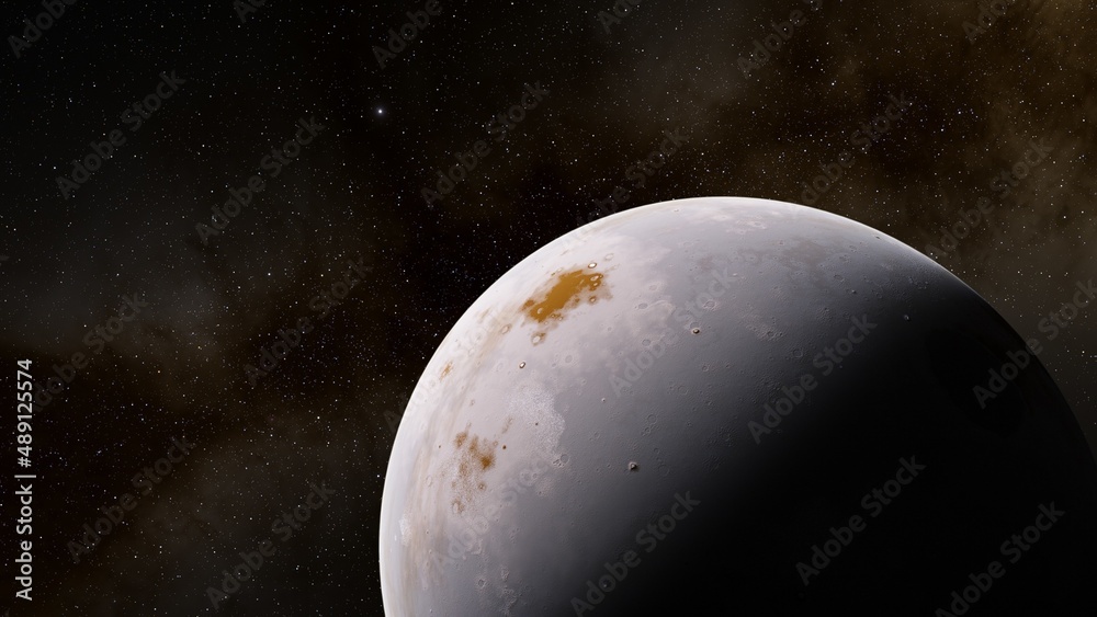 planet suitable for colonization, earth-like planet in far space, planets background 3d render