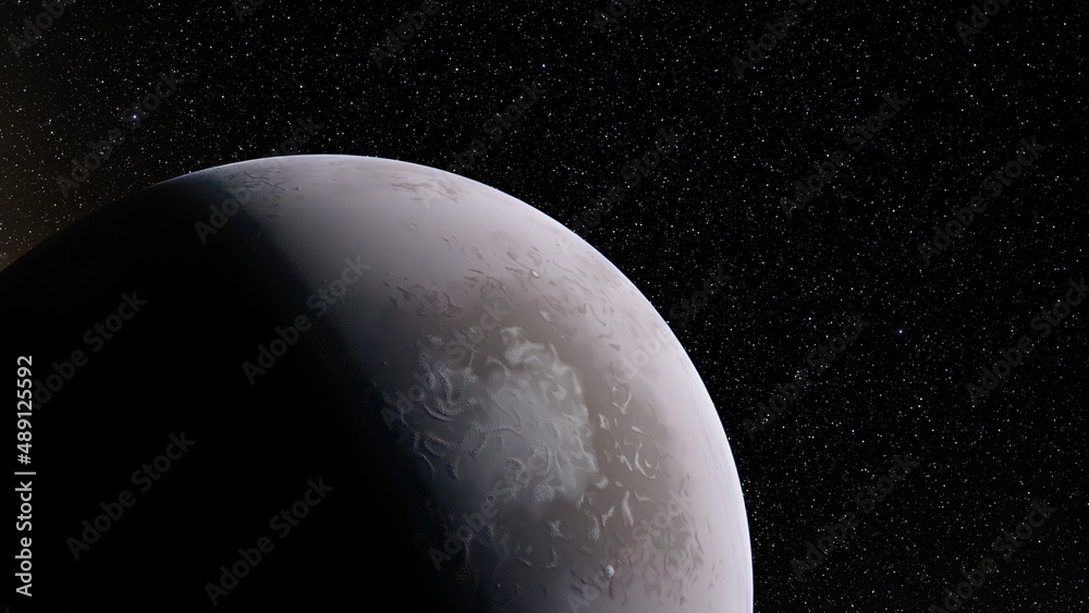 planet suitable for colonization, earth-like planet in far space, planets background 3d render
