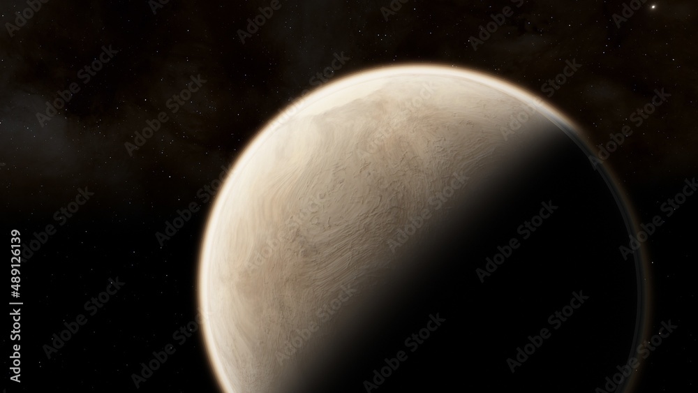 planet suitable for colonization, earth-like planet in far space, planets background 3d render planet suitable for colonization, earth-like planet in far space, planets background 3d render