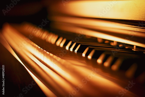 close up shot of piano keys
