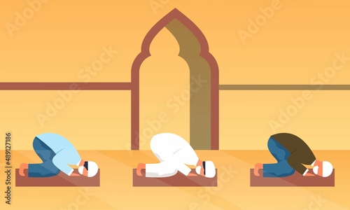 Religious muslim praying ramadan kareem holy month religion