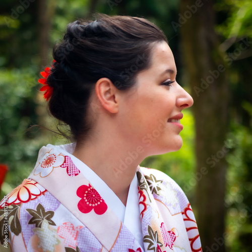kimono rental, portrait of women, kyoto