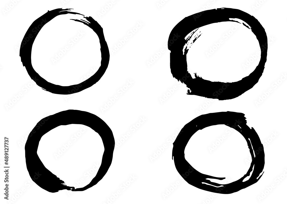 Black blot splatter circle vector illustration isolated on white background Black blot splatter circle vector illustration isolated on white background