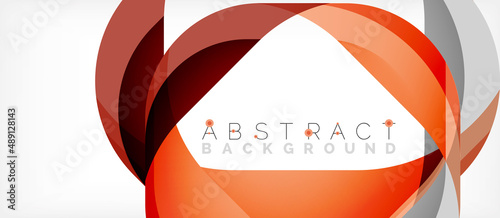 Abstract square shape with overlapping waves, minimal geometric background. Vector Illustration For Wallpaper, Banner, Background, Landing Page