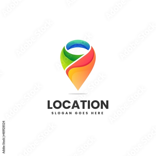 Free Download Vector Logo Illustration Location Gradient Colorful Style. - GFXLoad