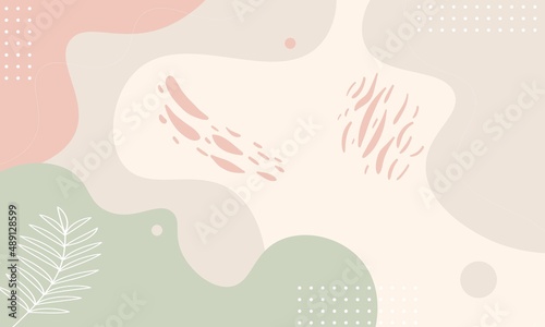 Modern Floral Vector Colorful Pastel Abstract Background