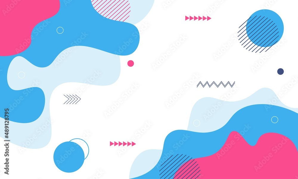 Liquid Style Colorful Abstract Background with Elements Vector