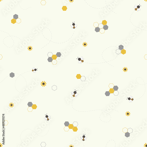 Cute flying bees seamless pattern,design for kid product,fashion,fabric,textile,apparel or all print