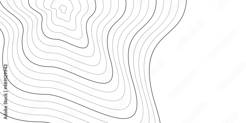 Monochrome abstract contour lines background