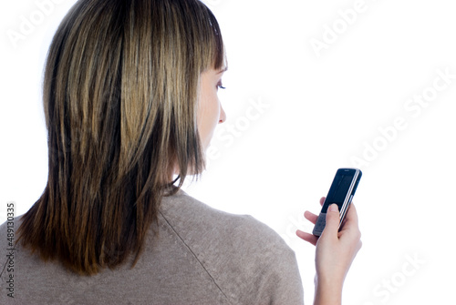 Young pretty woman with mobile phone