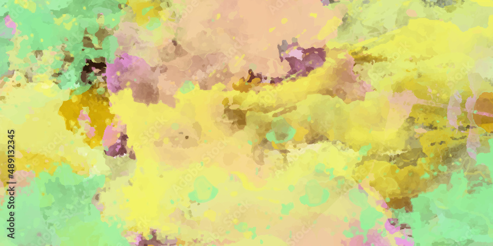 Fototapeta premium watercolor hand painted background. Watercolor background in blue and green colors. Abstract watercolor paint background by teal color blue and green with liquid fluid texture for background.
