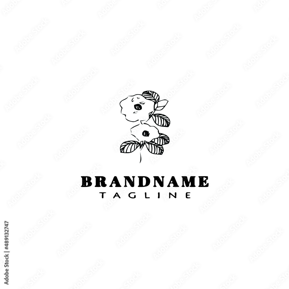 flower logo cartoon icon design template black isolated vector illustration flower logo cartoon icon design template black isolated vector illustration
