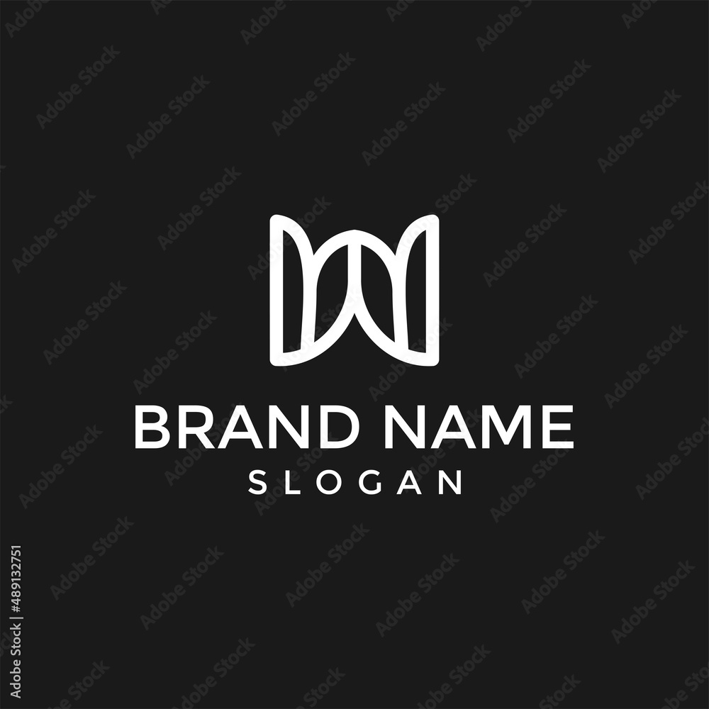 WN letter logo design on luxury background. NW monogram initials letter logo concept.