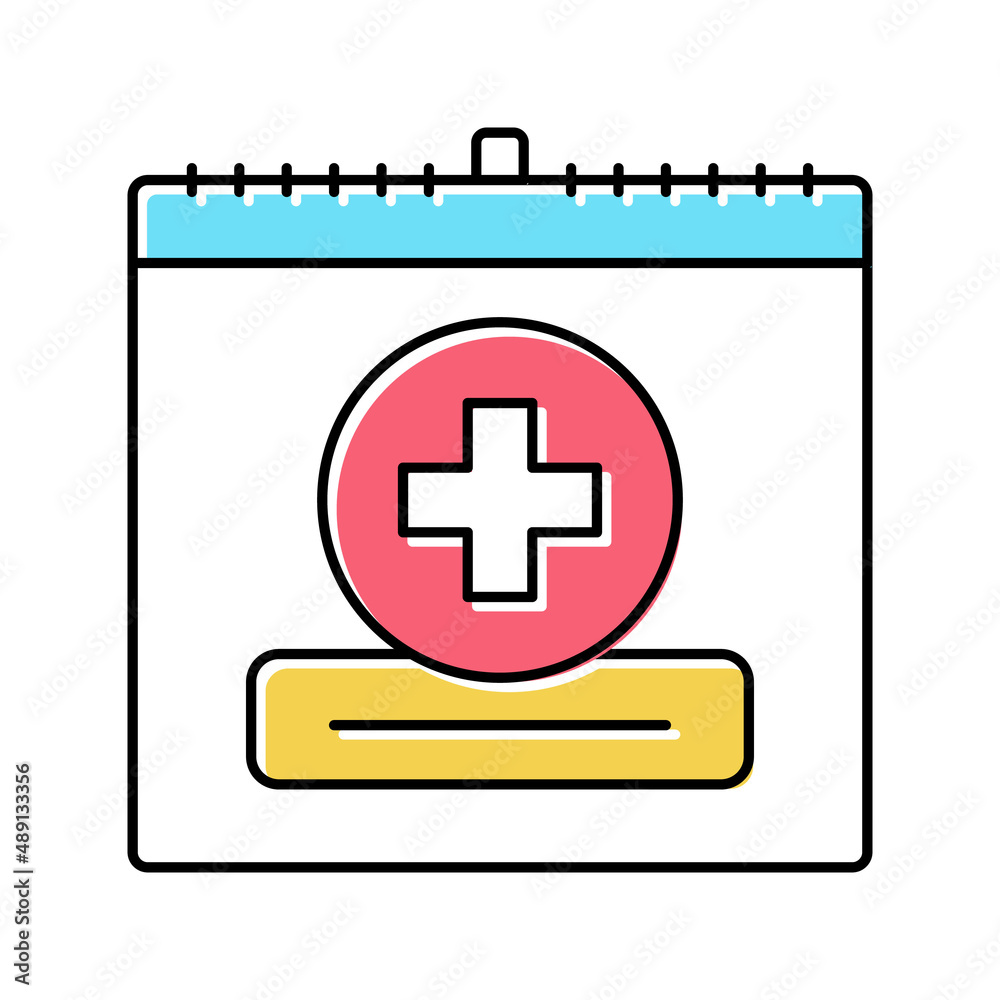 Obraz premium world red cross day color icon vector illustration