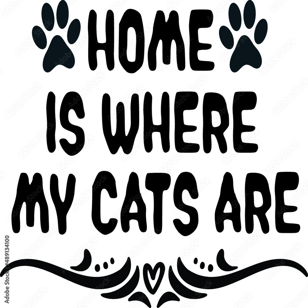 Cat T-shirt and SVG Design 