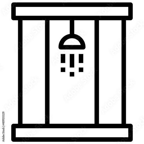 SHOWER line icon,linear,outline,graphic,illustration