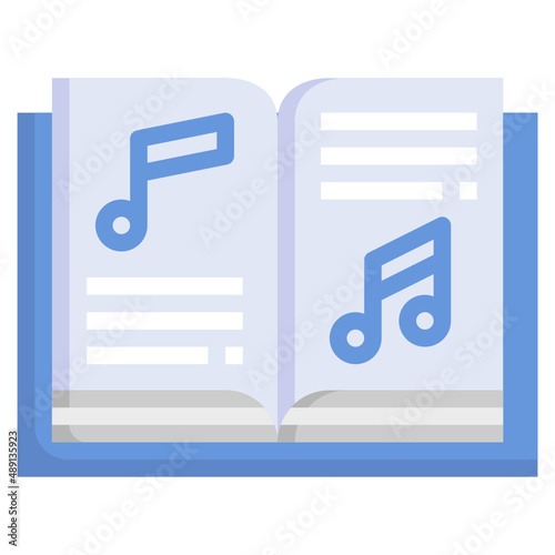SONG BOOK flat icon,linear,outline,graphic,illustration