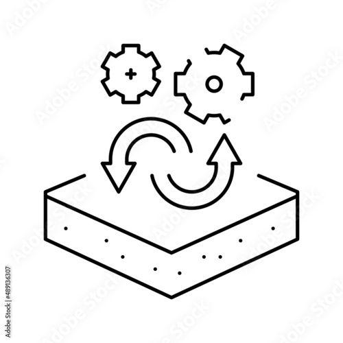 transfer to another purpose of premises line icon vector illustration