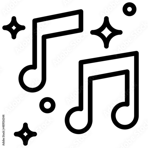 MUSICAL NOTE line icon,linear,outline,graphic,illustration